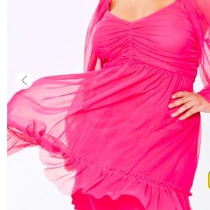 Pink babydoll dress